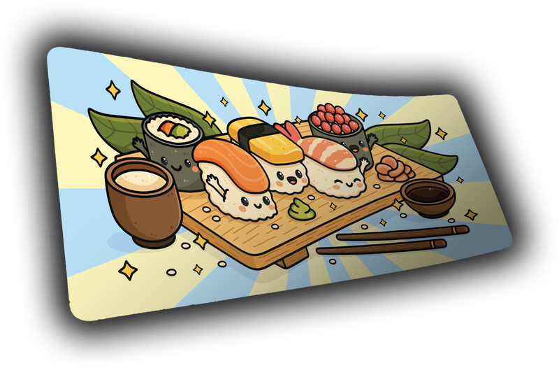 "Roll Call: Sky" Desk Mat / Kawaii Gaming Mouse Pad