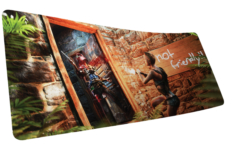"The Doorcamper / Angle 3" Rackpog XL gaming deskmat — Epic Desk