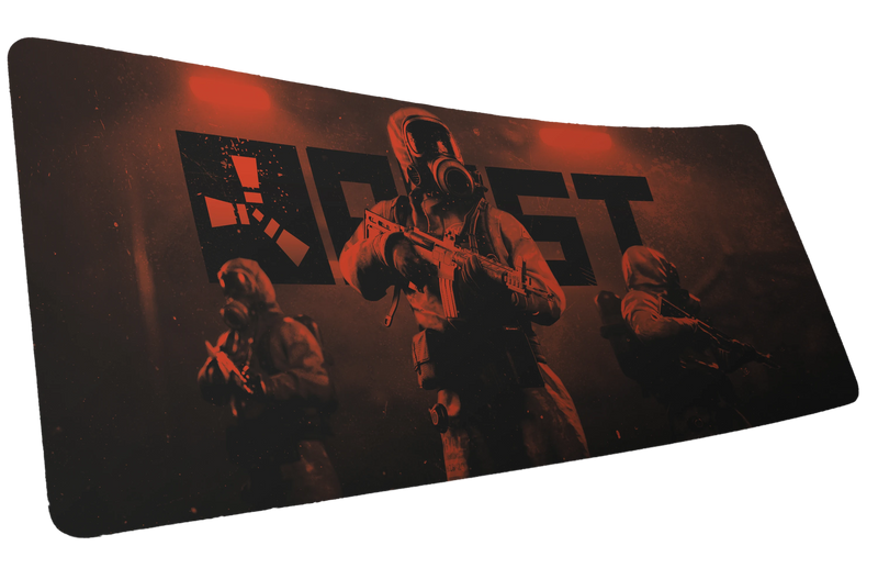 "Scientist Trio" Rust XL gaming deskmat — Epic Desk