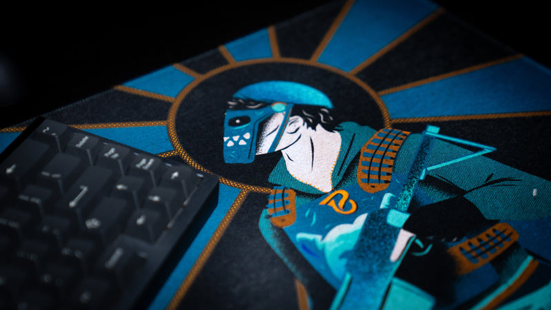 Blooprint Solo's Journey deskmat — Black, surface