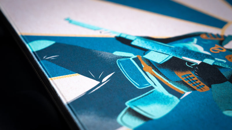 Blooprint Solo's Journey deskmat — White, surface