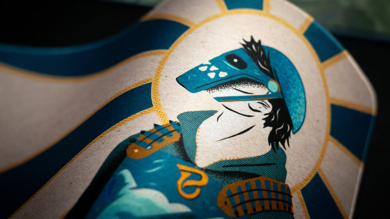 Blooprint Solo's Journey playmat — White, art detail