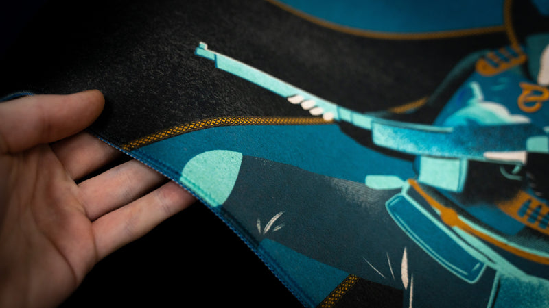 Blooprint Solo's Journey playmat — Black, detail