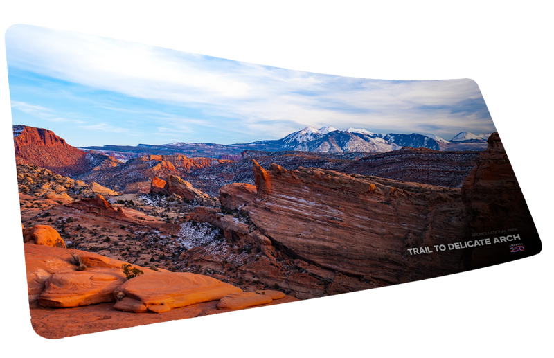 "Trail to Delicate Arch" America 250 XL gaming deskmat — Epic Desk