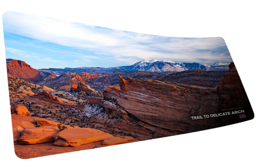 "Trail to Delicate Arch" America 250 XL gaming deskmat — Epic Desk