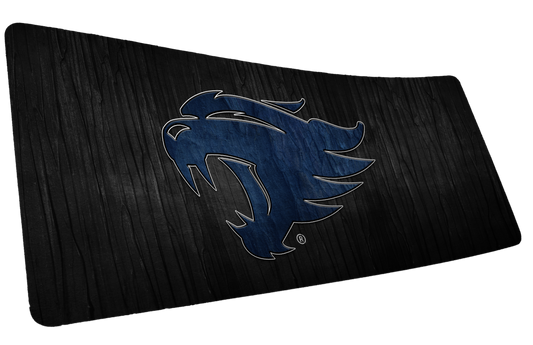 University of Kentucky Mark of the Wildcat deskmat with blue wildcat head on a black textured background.