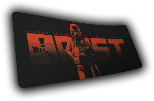 "Welcome to Rust" Rust XL gaming deskmat — Epic Desk