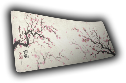 "Whispers of Sakura" Cherry Blossom XL gaming deskmat — Epic Desk