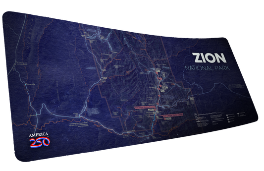 "Map of Zion" America 250 XL gaming deskmat — Epic Desk