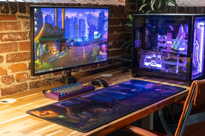 **RETIRED** Limited Edition - "Templetaps - Temple Town" Content Creator Collaboration Deskmat - Epic Desk