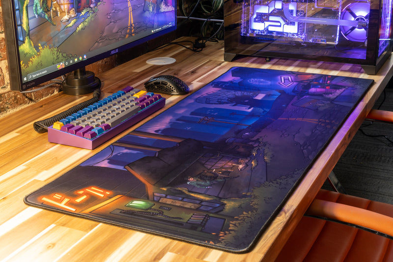**RETIRED** Limited Edition - "Templetaps - Temple Town" Content Creator Collaboration Deskmat - Epic Desk