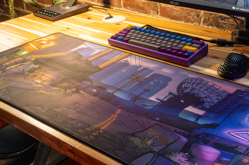 **RETIRED** Limited Edition - "Templetaps - Temple Town" Content Creator Collaboration Deskmat - Epic Desk