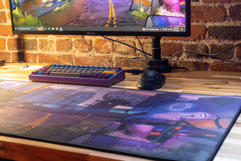 **RETIRED** Limited Edition - "Templetaps - Temple Town" Content Creator Collaboration Deskmat - Epic Desk
