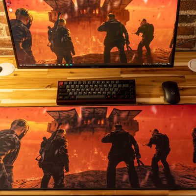 **RETIRED** Limited Edition - "SPiiCY - Burning Base" Content Creator Collaboration XL Mousepad - Epic Desk