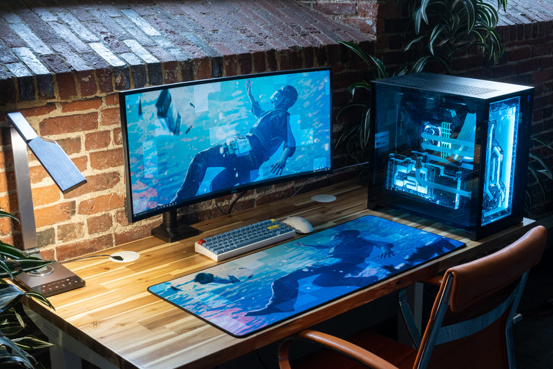 "Motion" — Rust Deskmat