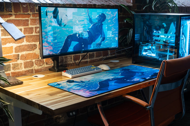 "Motion" — Rust Deskmat