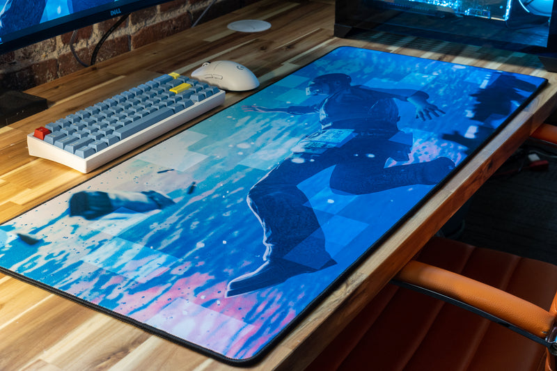 "Motion" — Rust Deskmat