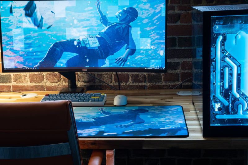 "Motion" — Rust Deskmat