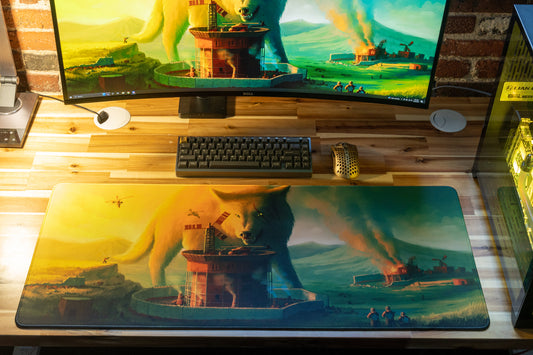 "Friduwulf" Rust XL gaming deskmat — Epic Desk