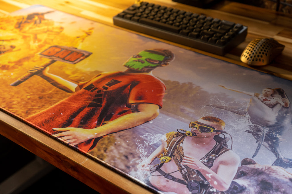 **IN PRODUCTION** Limited Edition - "Camomo_10 - THE BANHAMMER" Content Creator Collaboration XL Mousepad - Epic Desk