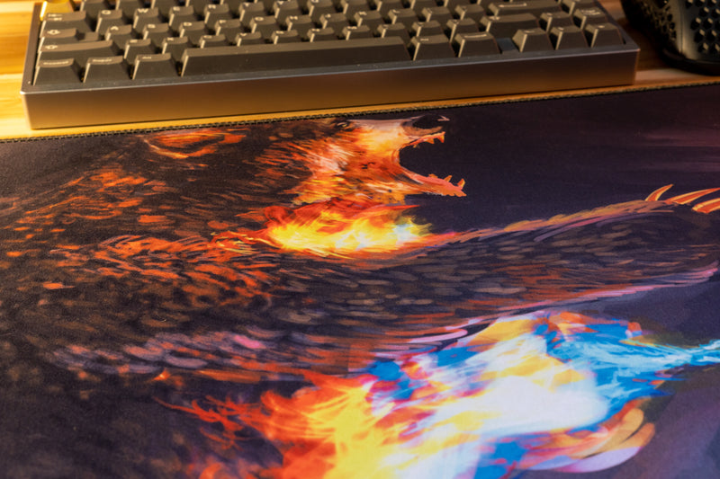 "Flamethrower Queen" — Rust Deskmat