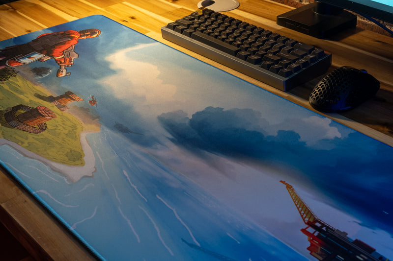 "Oil Rig" — Rust Deskmat