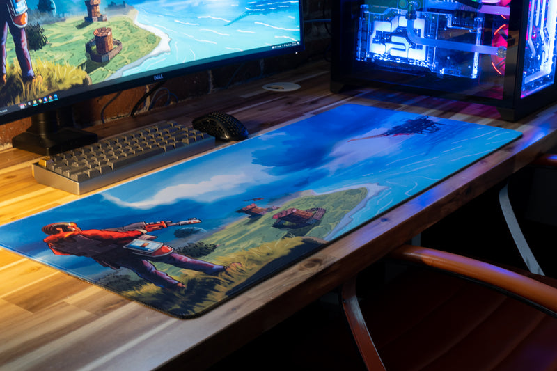 "Oil Rig" — Rust Deskmat