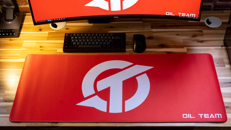 "OT" — Rust Deskmat