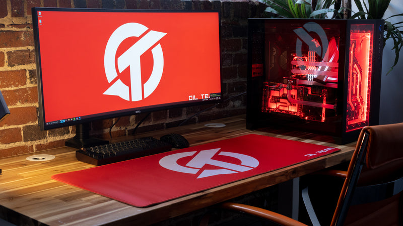 "OT" — Rust Deskmat