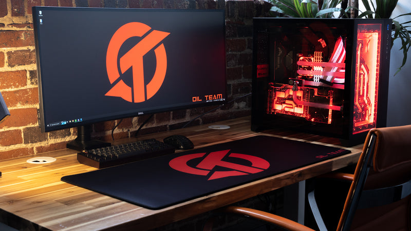 "OT" — Rust Deskmat