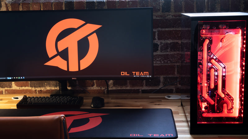 "OT" — Rust Deskmat