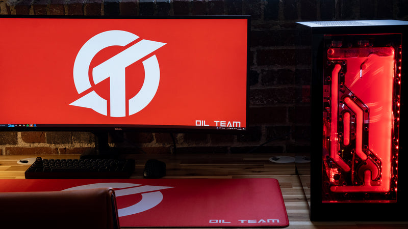 "OT" — Rust Deskmat