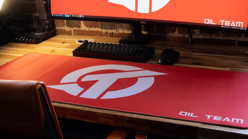 "OT" — Rust Deskmat