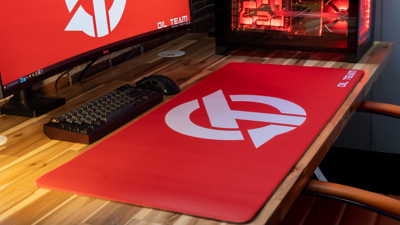 "OT" — Rust Deskmat