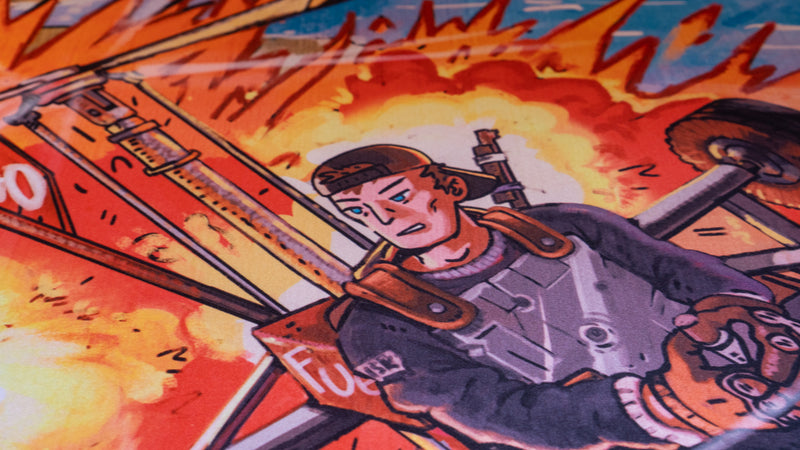 "Fly Guy" — Rust Deskmat